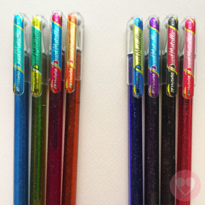 Κυτ από τέσσερα στυλό gel με διπλά μεταλλικά/γκλίτερ χρώματα