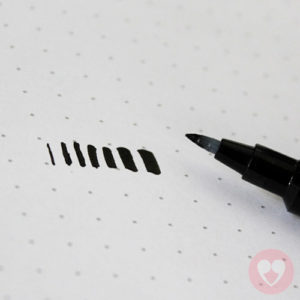 Πινελομαρκαδόρος (brush pen) Uni-Pin brush με μαύρο αδιάβροχο μελάνι