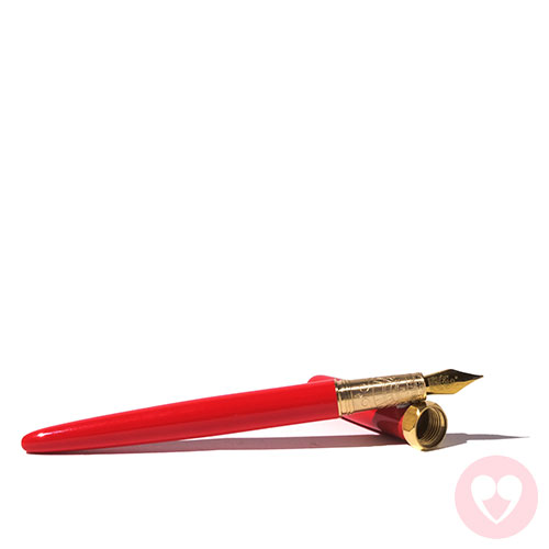 Πένα-στυλό Ferris Wheel Press brush fountai pen χρώμα red carpet με χρυσή μύτη