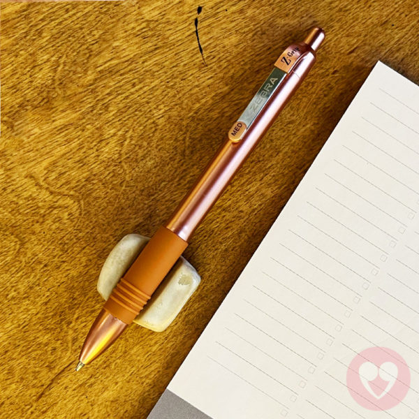 Στυλό Zebra Z-Grip με κουμπί σε ροζ χρυσό