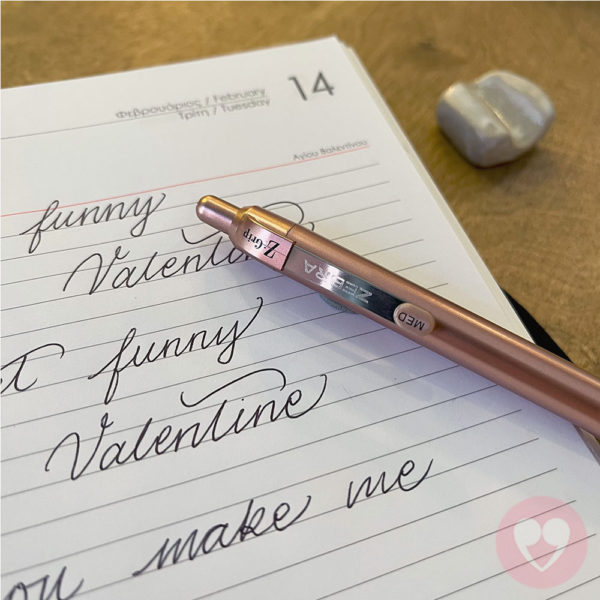 Στυλό Zebra Z-Grip με κουμπί σε ροζ χρυσό